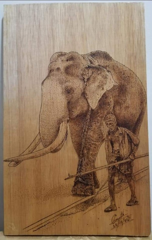 Wood burn Art