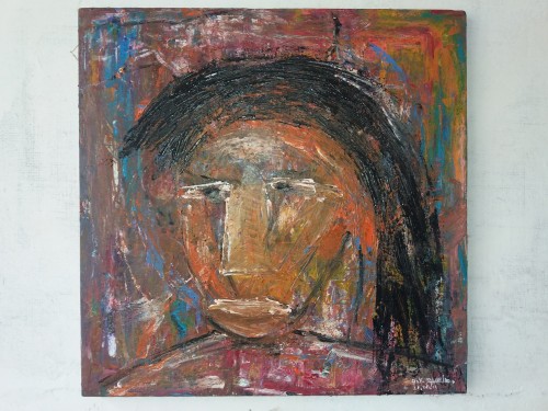 Painting of abstract portrait