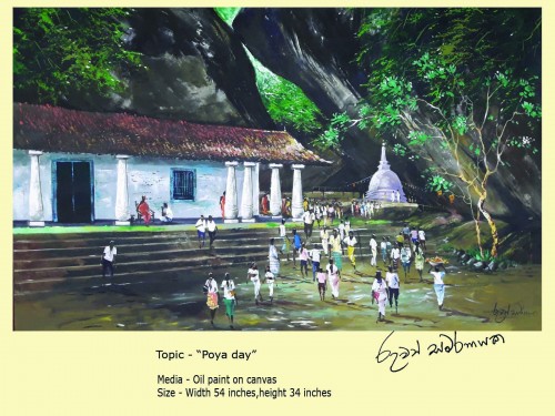 ''A poya day" acrylic paint