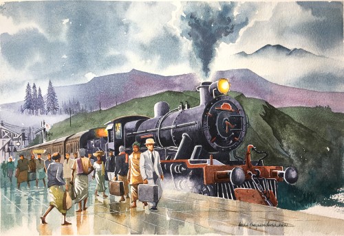 Steam Locomotive in early Ceylon