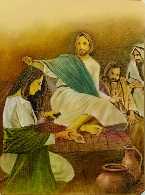 Anointing of holy feet