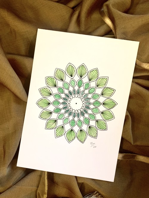 Green Dhalia Mandala