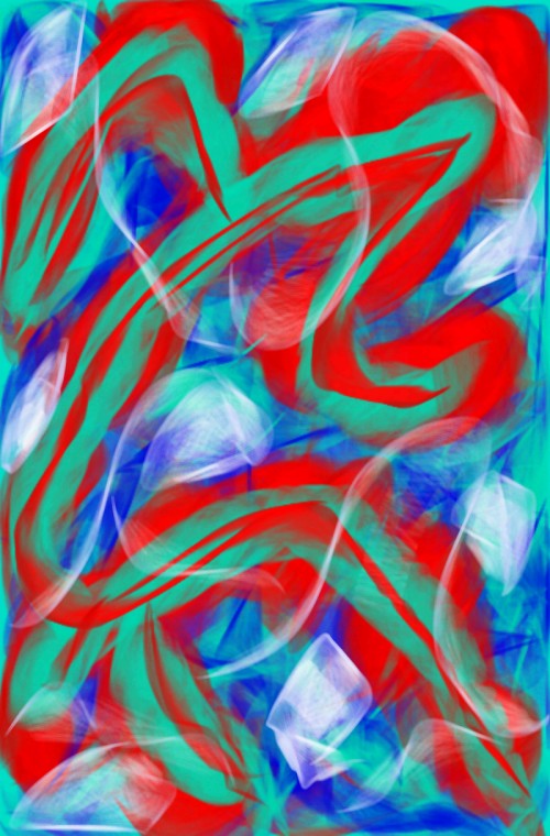 Blue Red Figure