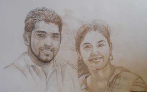 Couple Portrait - A3 Size