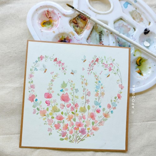 Watercolour Floral Card