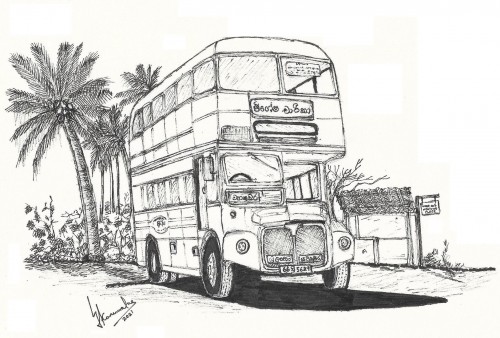 Routemaster Bus in Ceylon