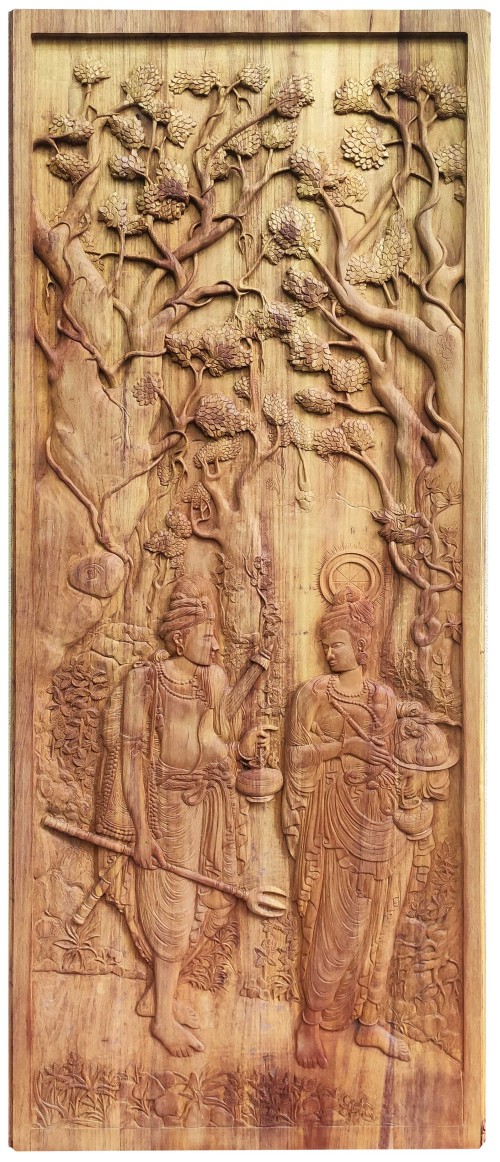 Sacred Tooth Relic Wood Carving