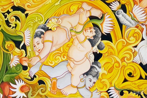 A painting of Kelaniya temple
