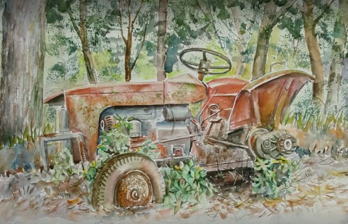 Tractor wreck