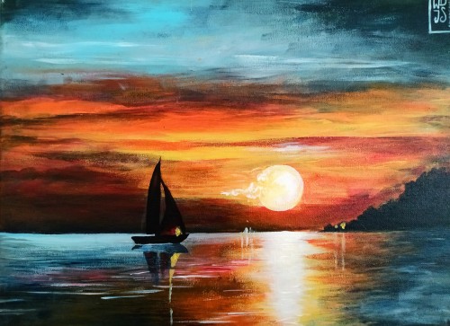 Sunset on water