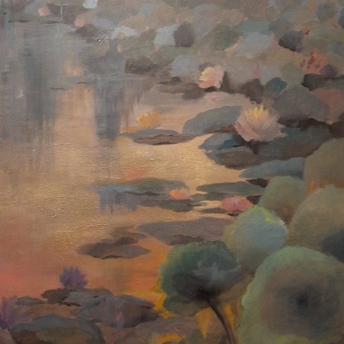 Water lilies in dusky waters 2