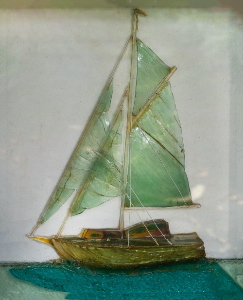 Laminated Glass Art - Ship