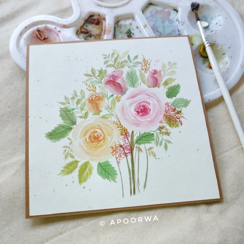 Watercolour Floral Card