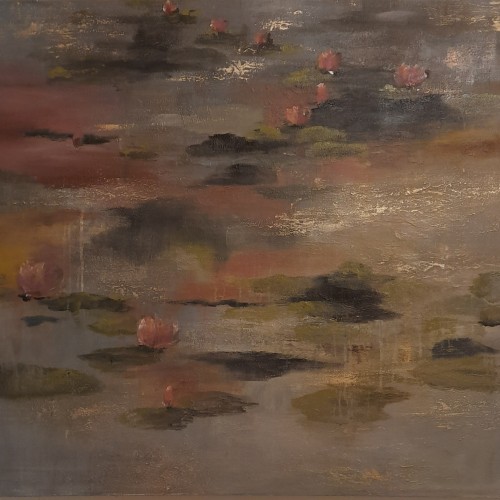 Water lilies in dusky waters 4