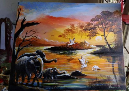 THE ELEPHANTS SUNSET