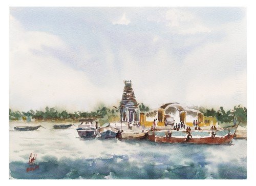 WATERCOLOUR LANDSCAPE DELFT