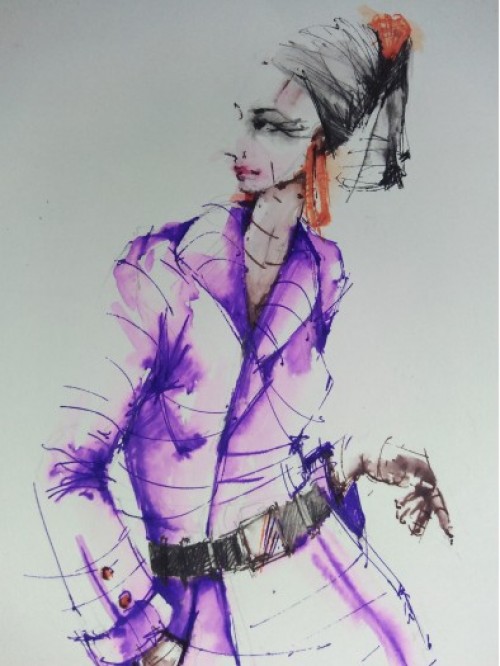 Fashion illustration. Sri lanka