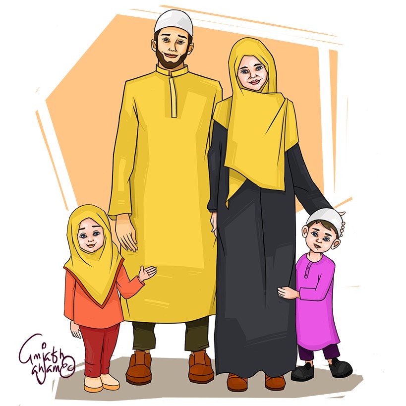 muslim family by Amjath Ahamed