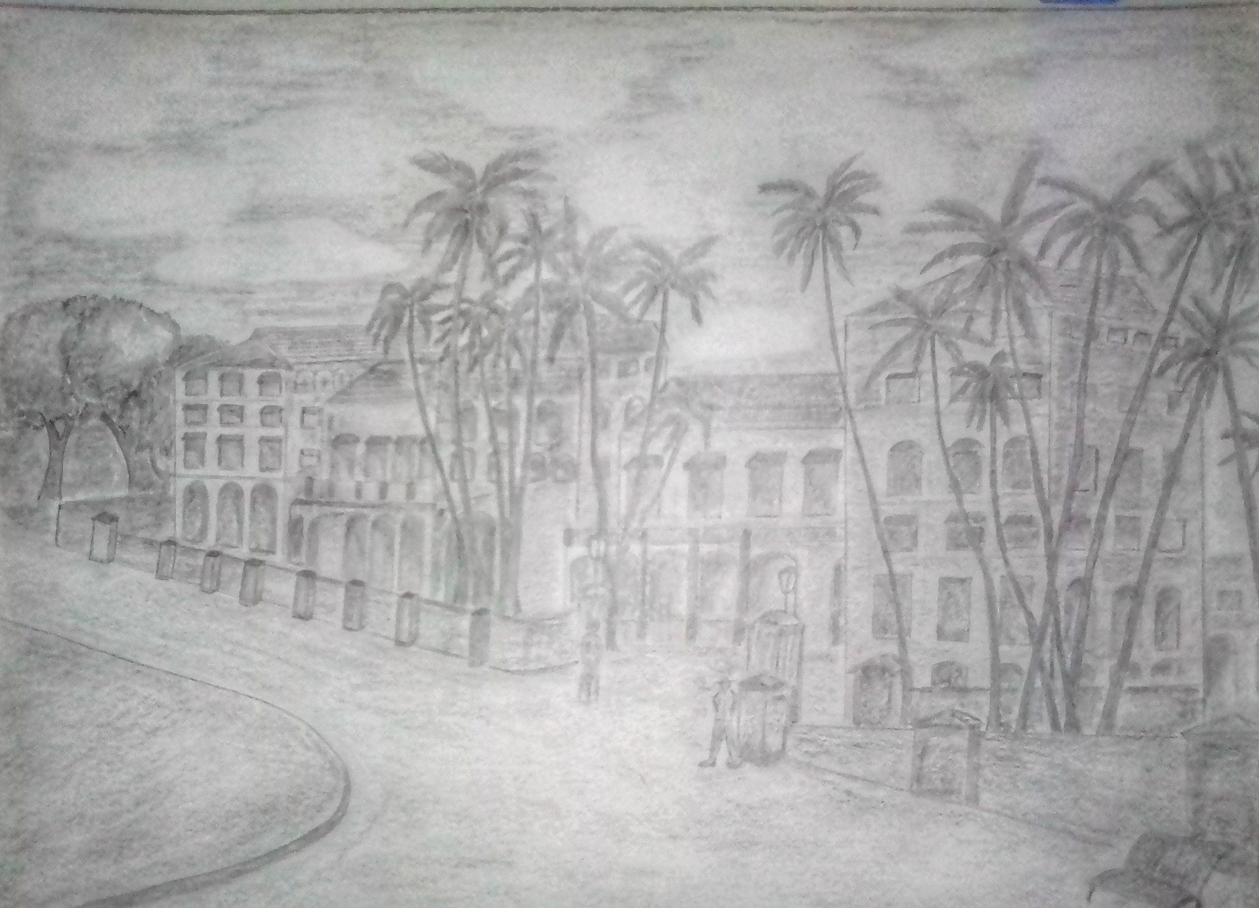 The Galle Face Hotel in 1800 s by L.A.R.Harsha De Silva