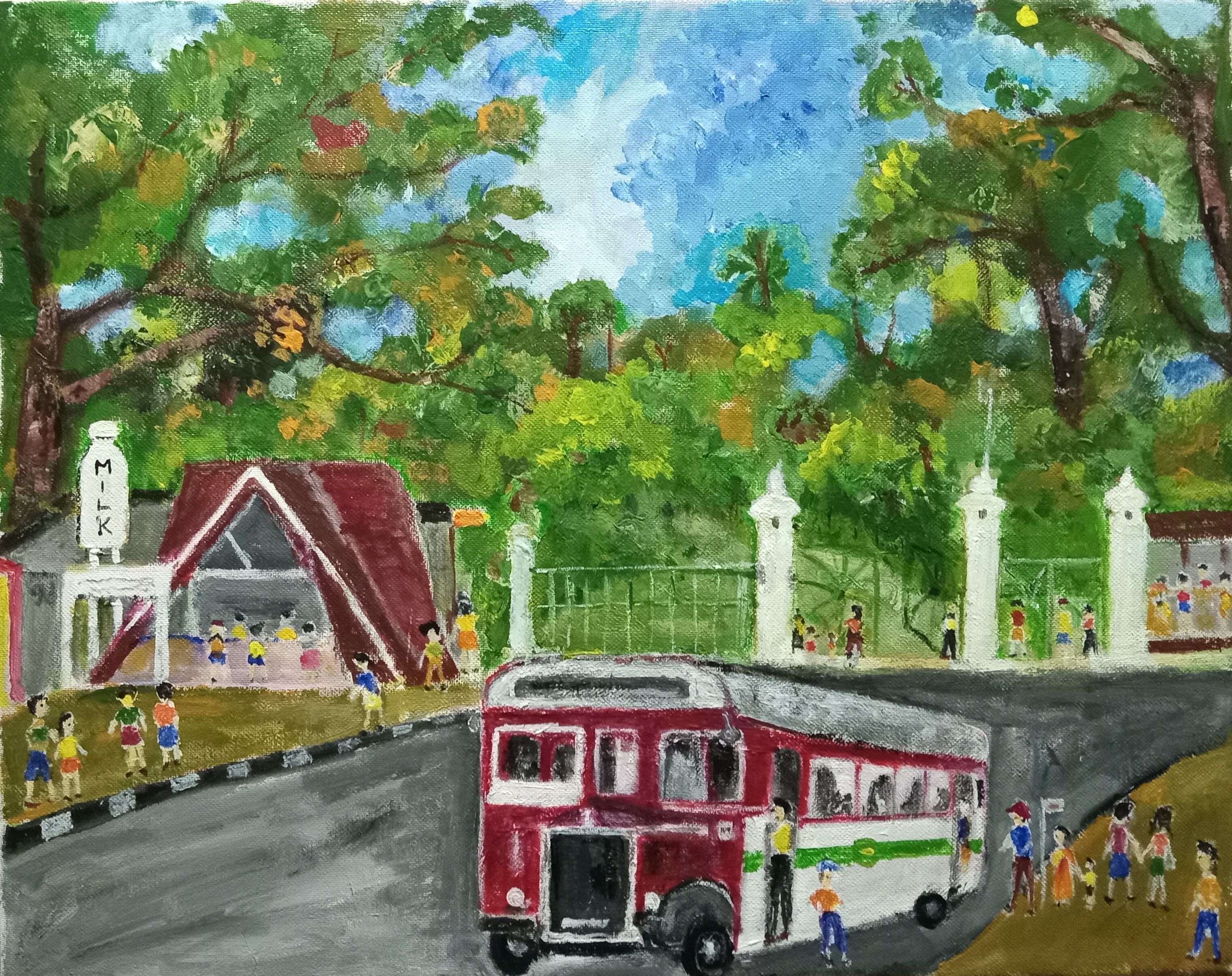 Yakka Bus and Peradeniya  Garden by Simpson David