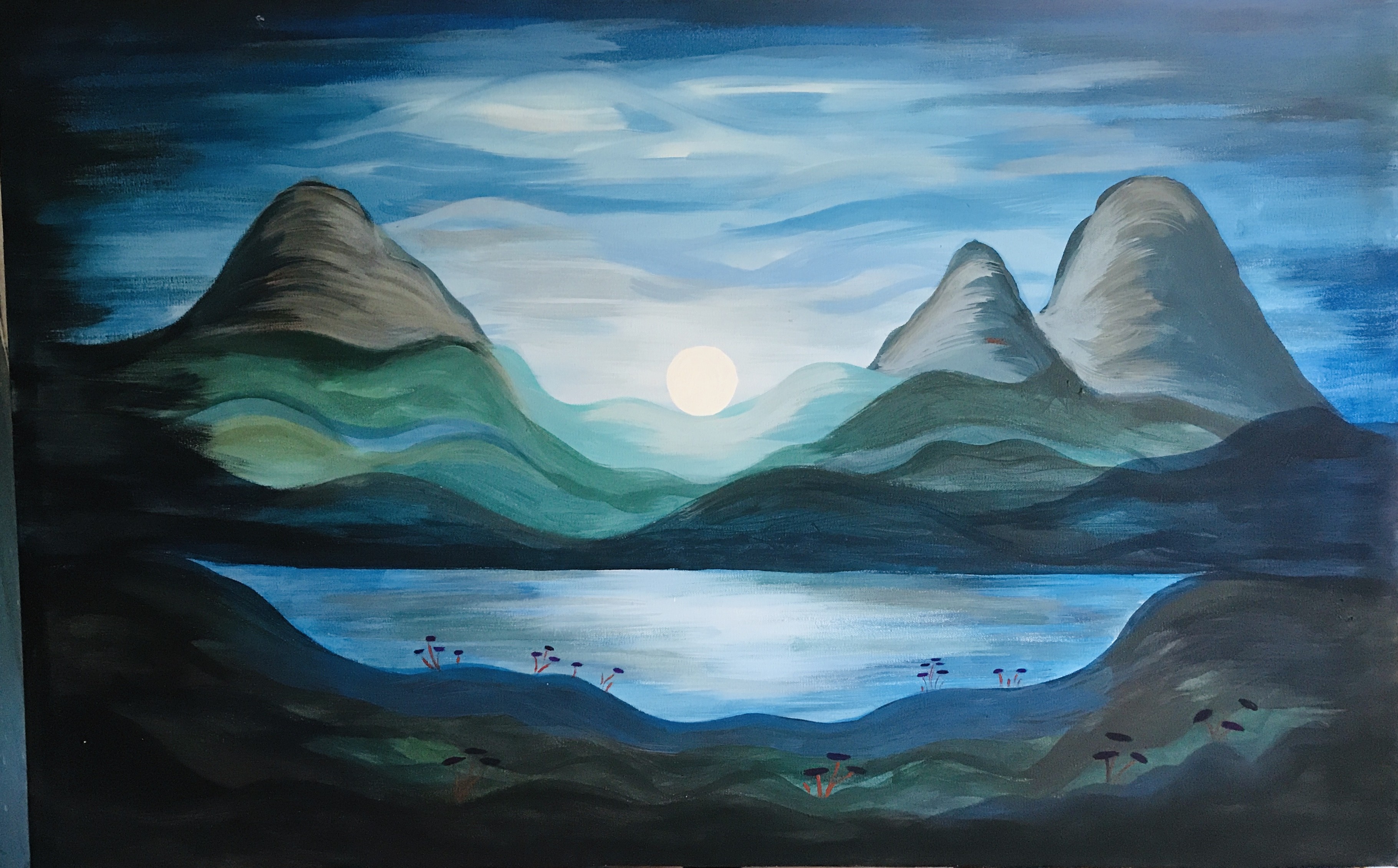 Lake side blue by Jayanada Abimanie
