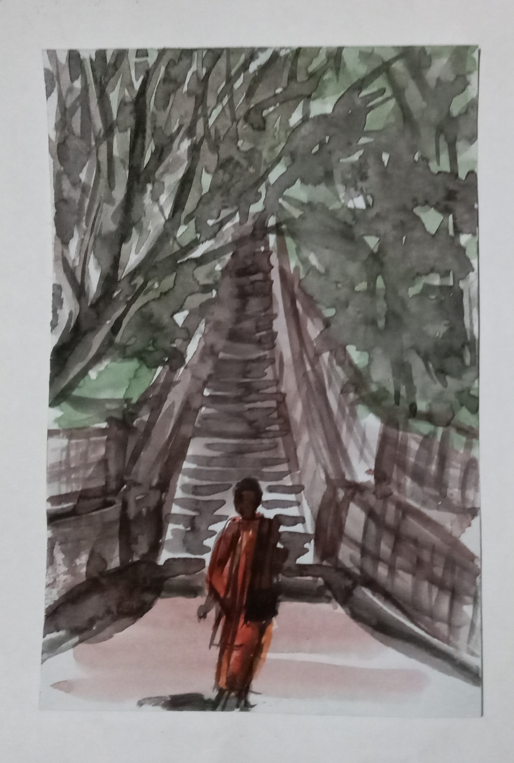 buddhist monk at mininthale by abesekara jayantha