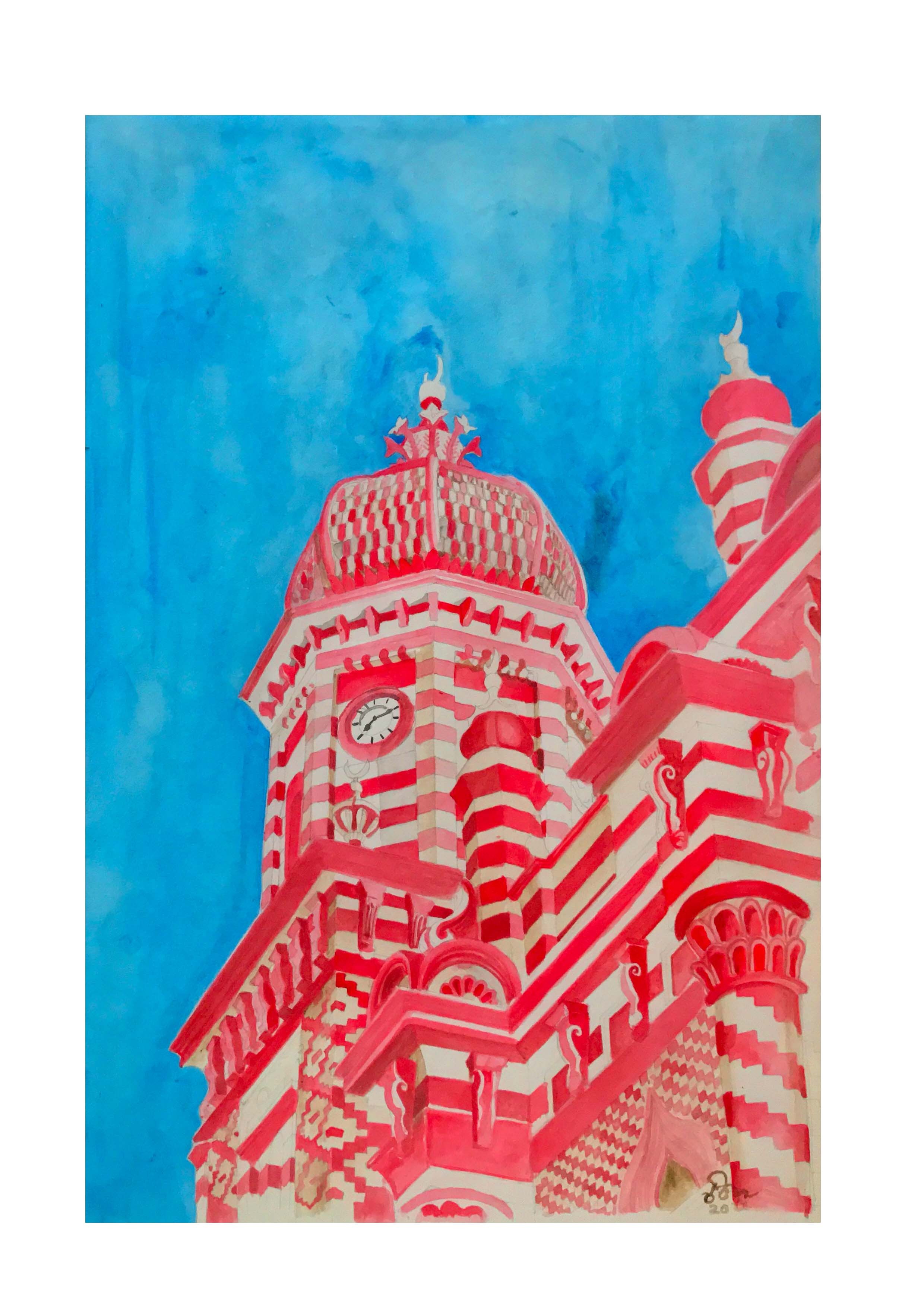 Red Mosque by Jeewana Amarasinghe