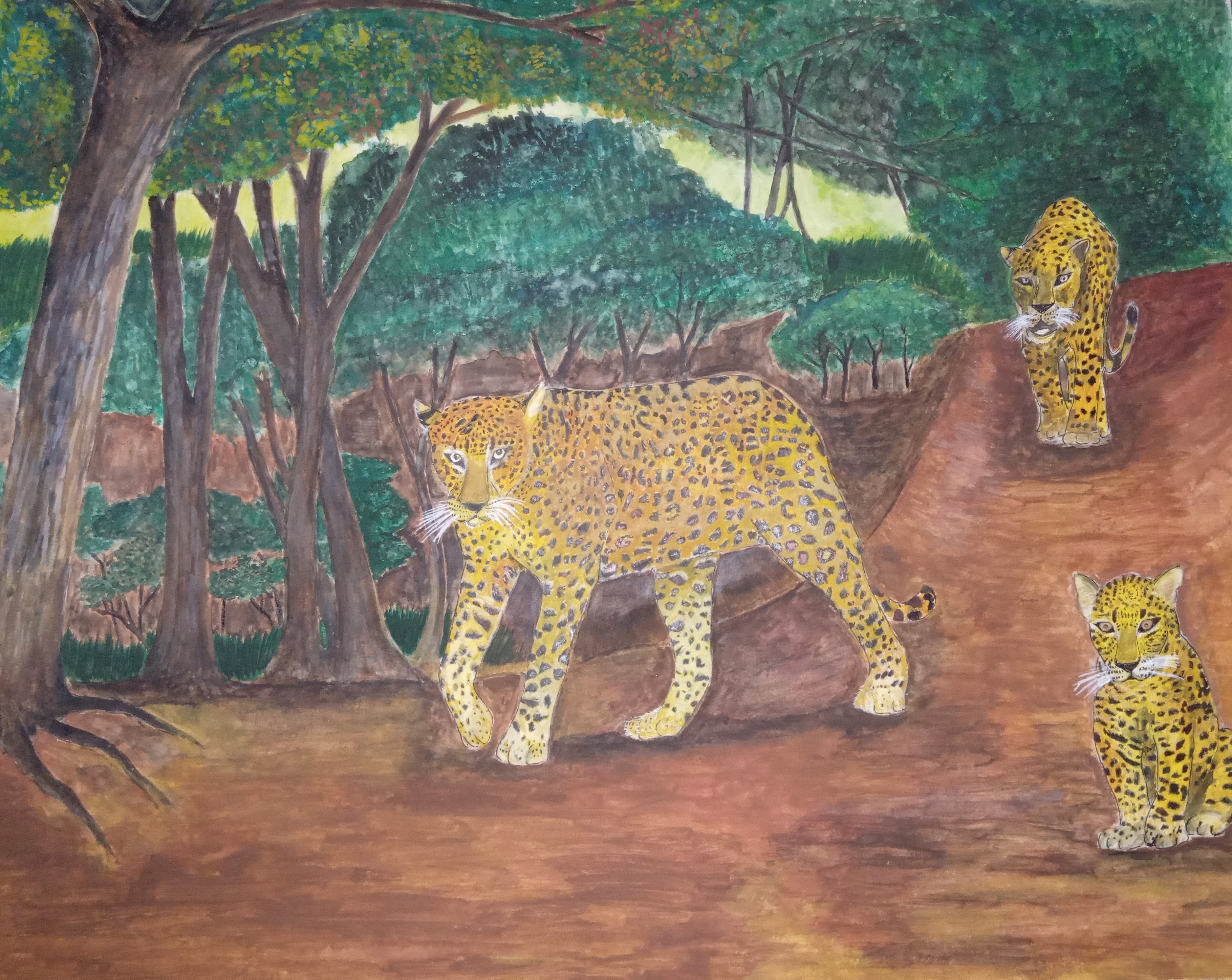 The Leopard Family by L.A.R.Harsha De Silva