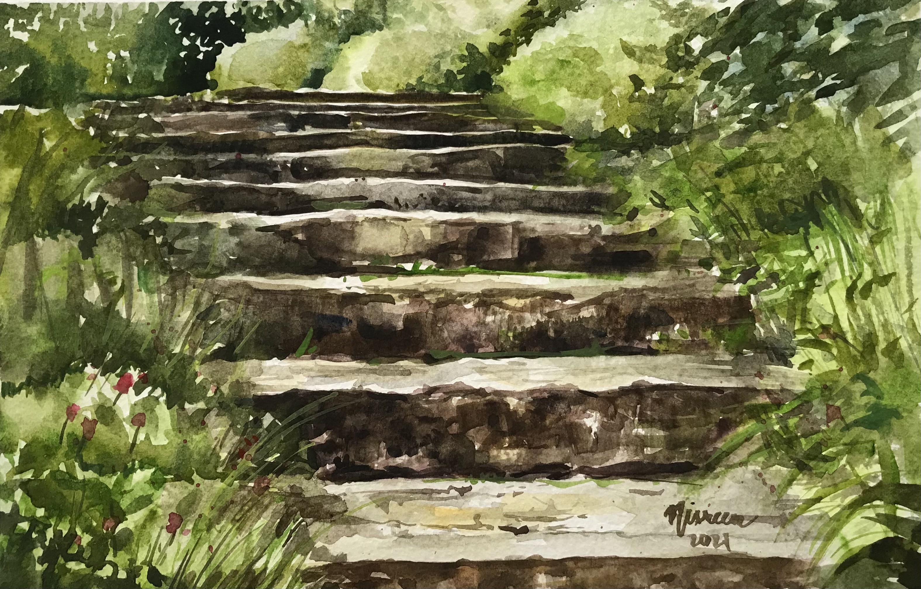Stone steps by Nisreen Amiruddeen