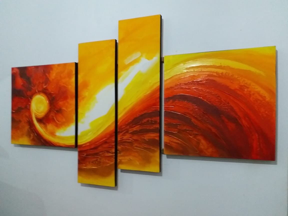 Sunset Wave painting by Chamika Malshani