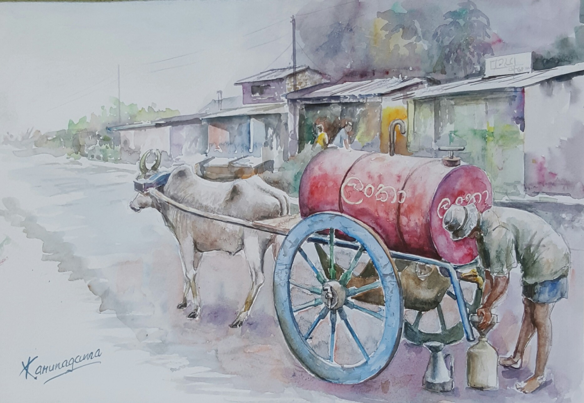 Kerosene cart by Sarath Karunagama