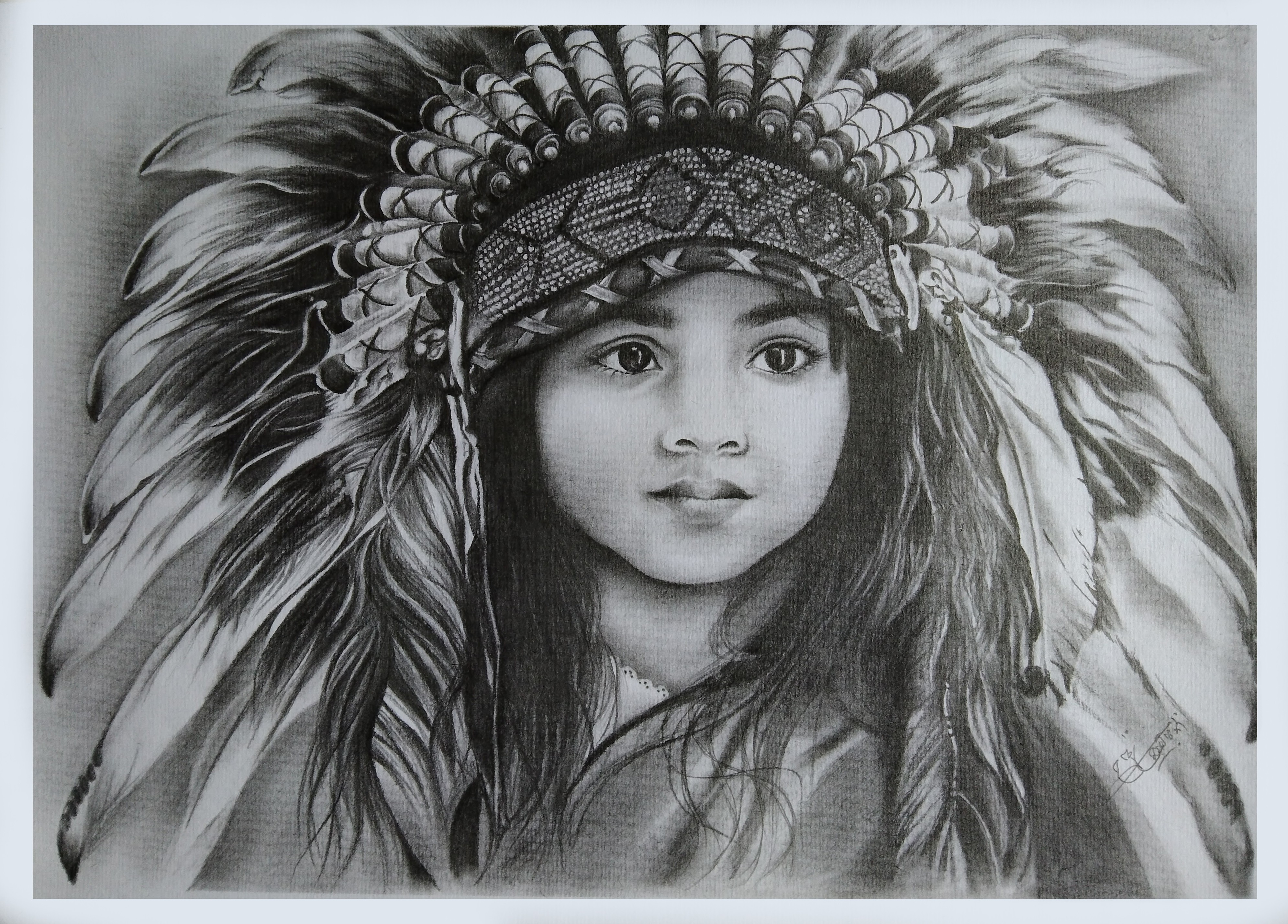Red Indian Girl by Upul Sampath