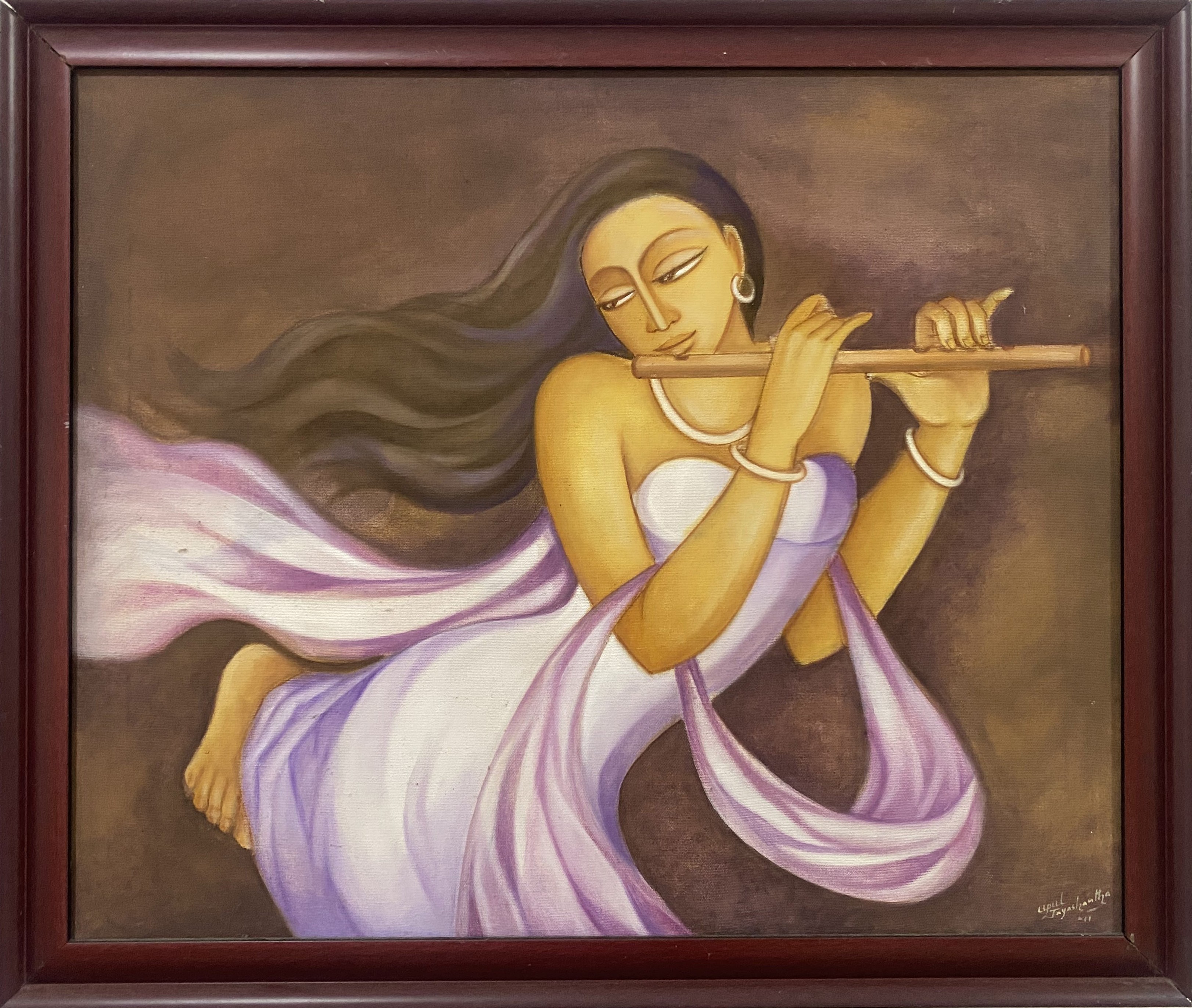 Angel with the flute by Upul Jayashantha