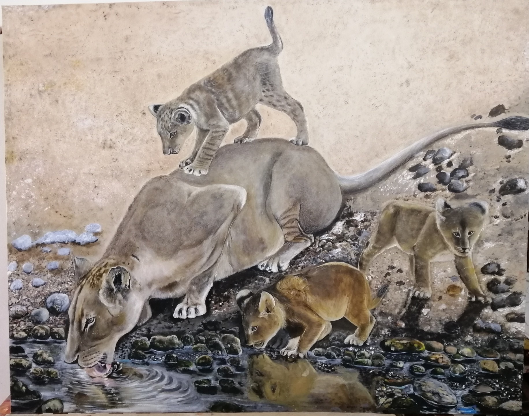 lion Family by Nadeesha Madhushani