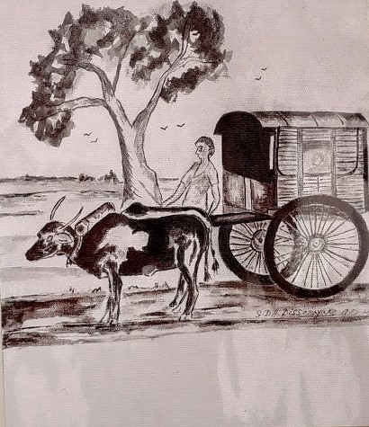 Traditional cart by Amaradewa Dissanayake