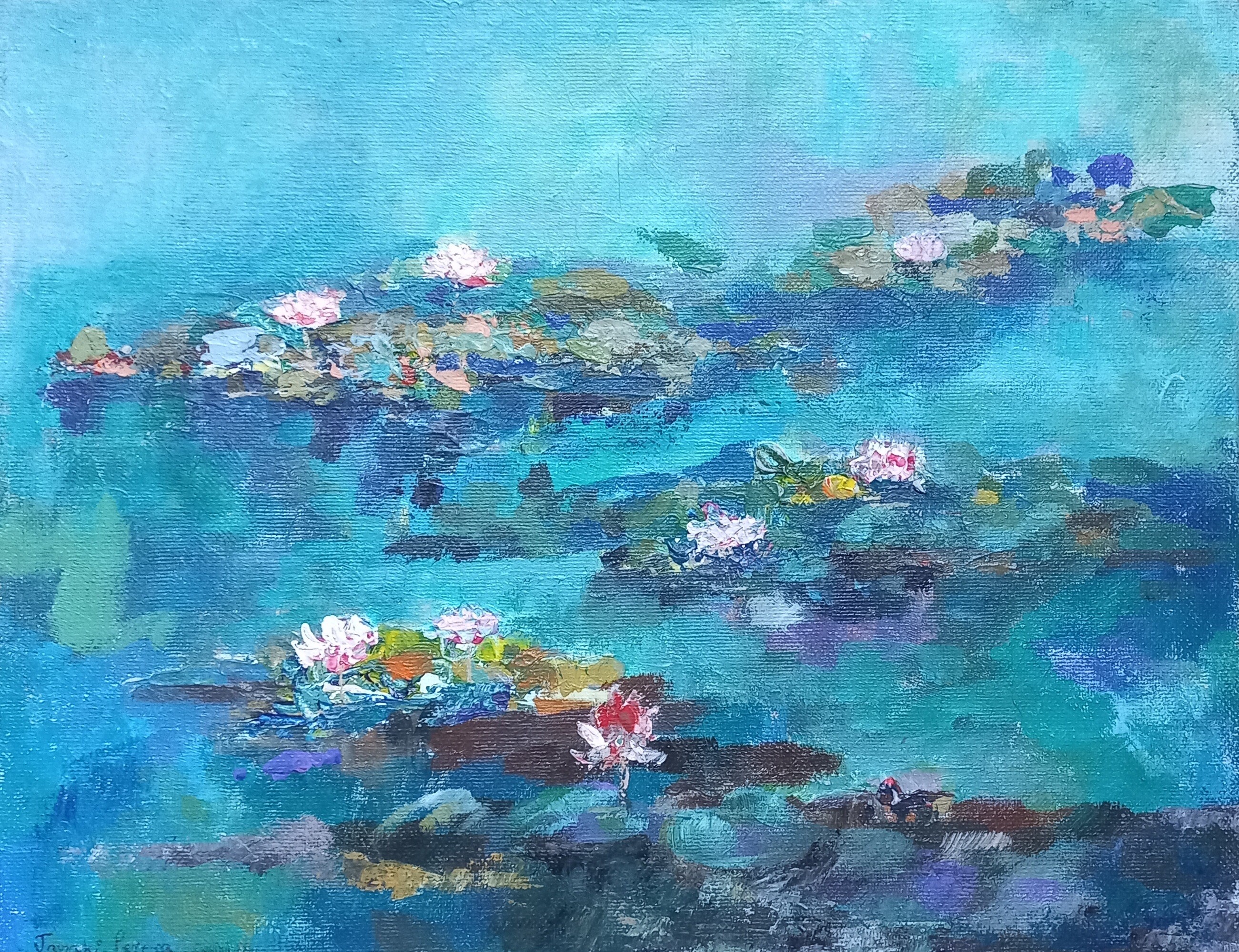 Lotus pond by Janaki Perera