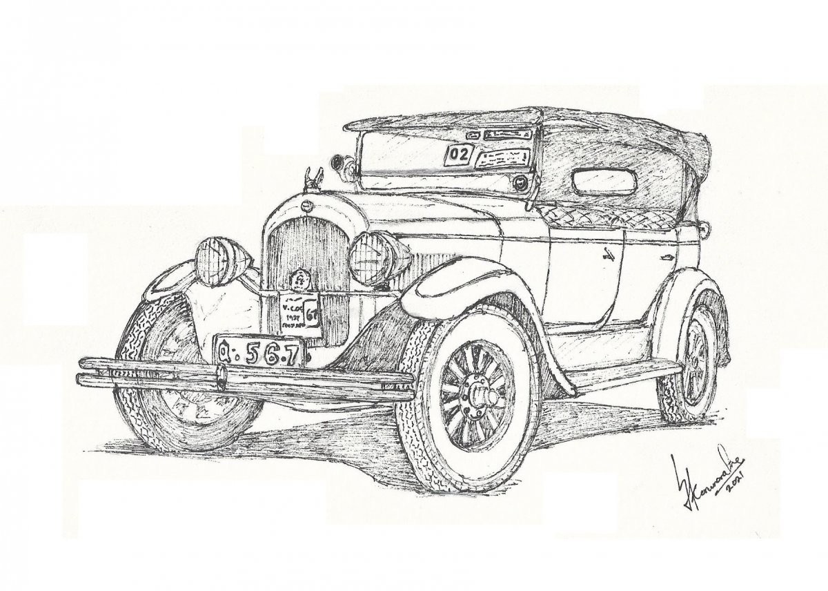 Vintage Imperial Car by Lahiru Karunaratne