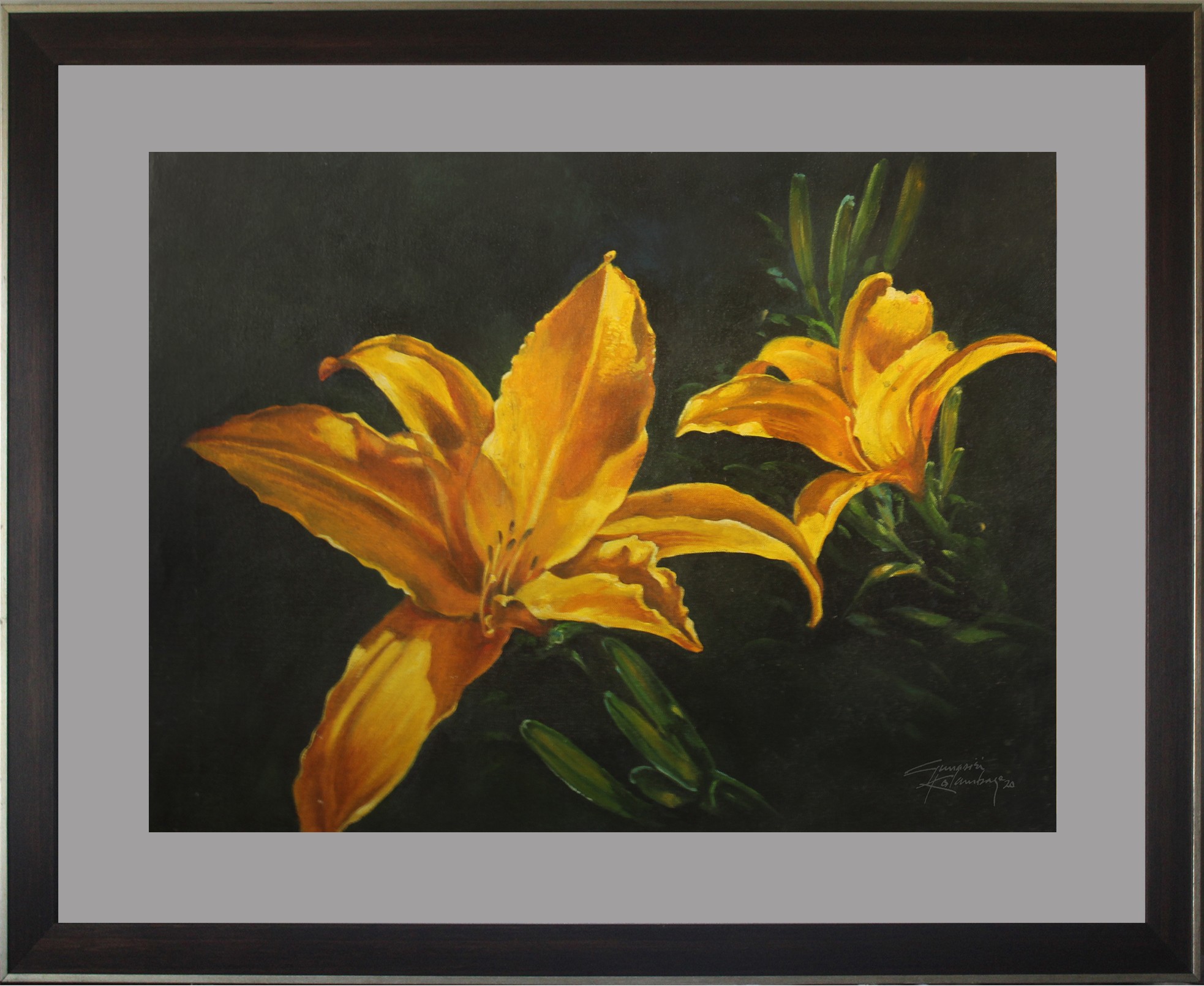 GK-YELLOW LILIES by Gunasiri Kolambage