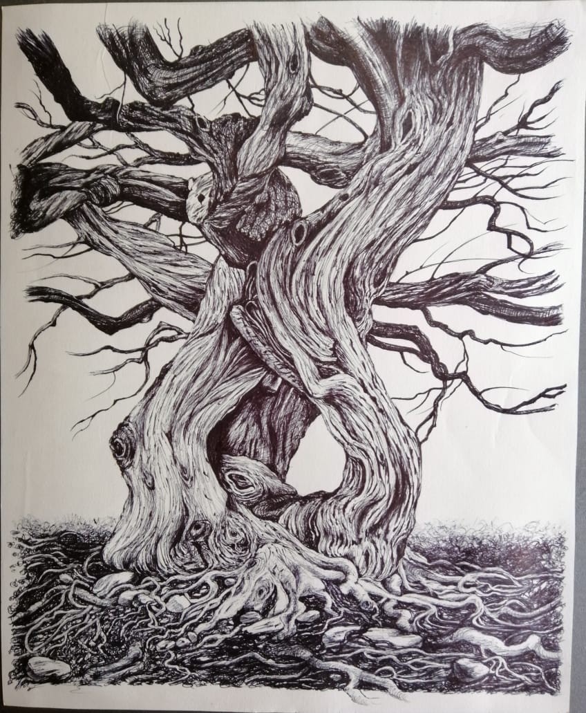 Nature drawing by Prabhani Amandika