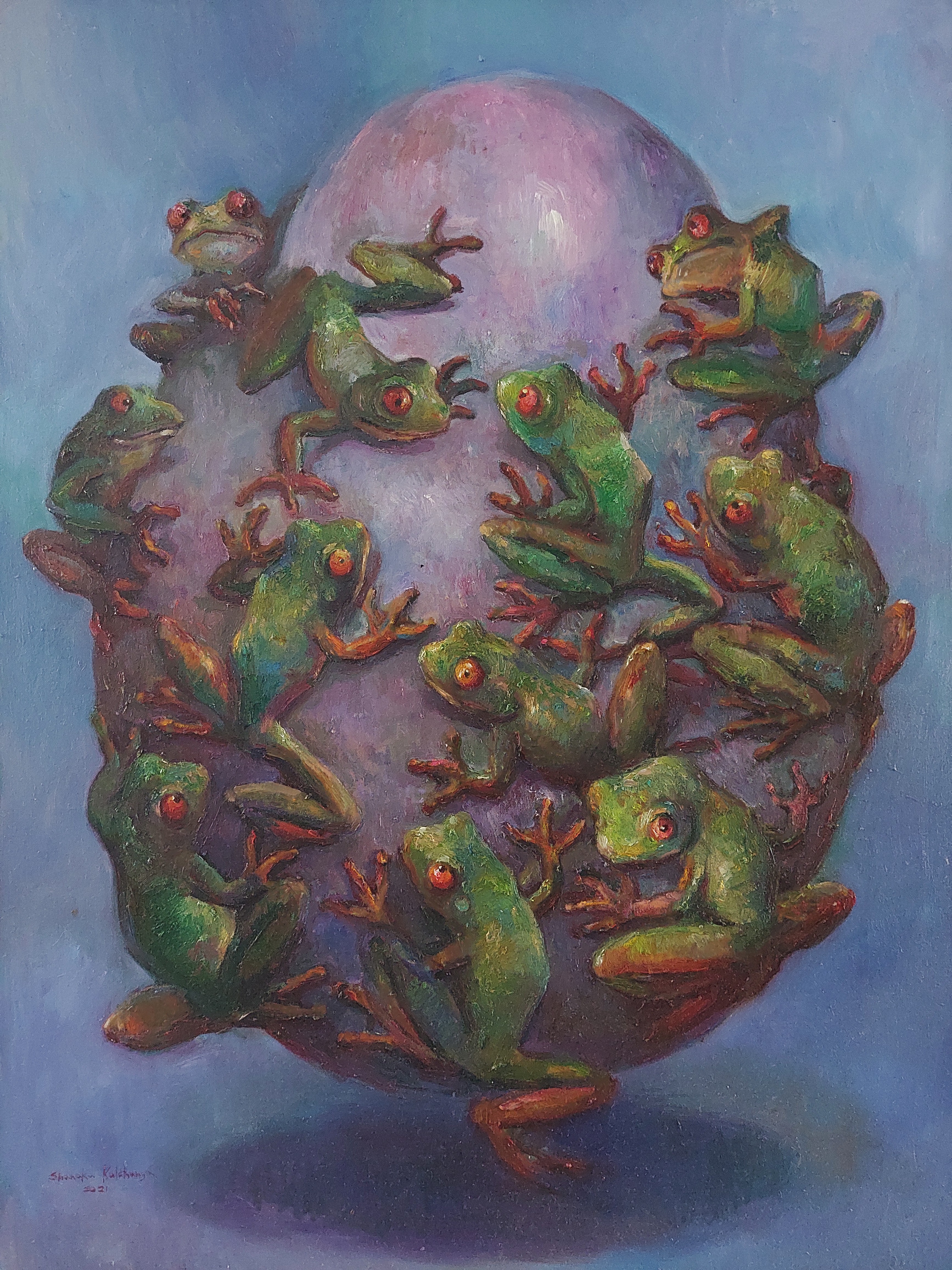 A king  for the well frogs by Shanaka Kulathunga