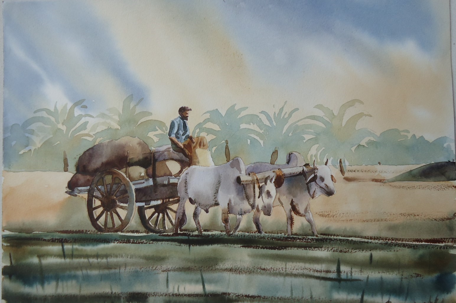 Bullock Cart by Palitha Gunasinghe