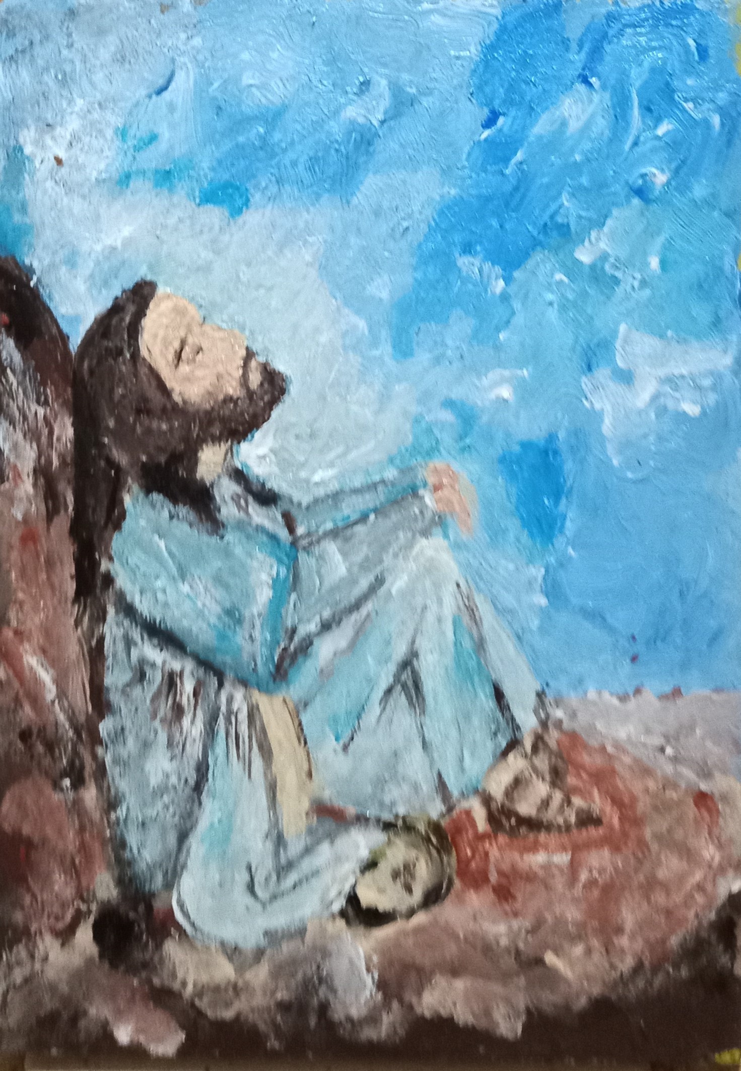 Tired Jesus at Mt Olive by Simpson David