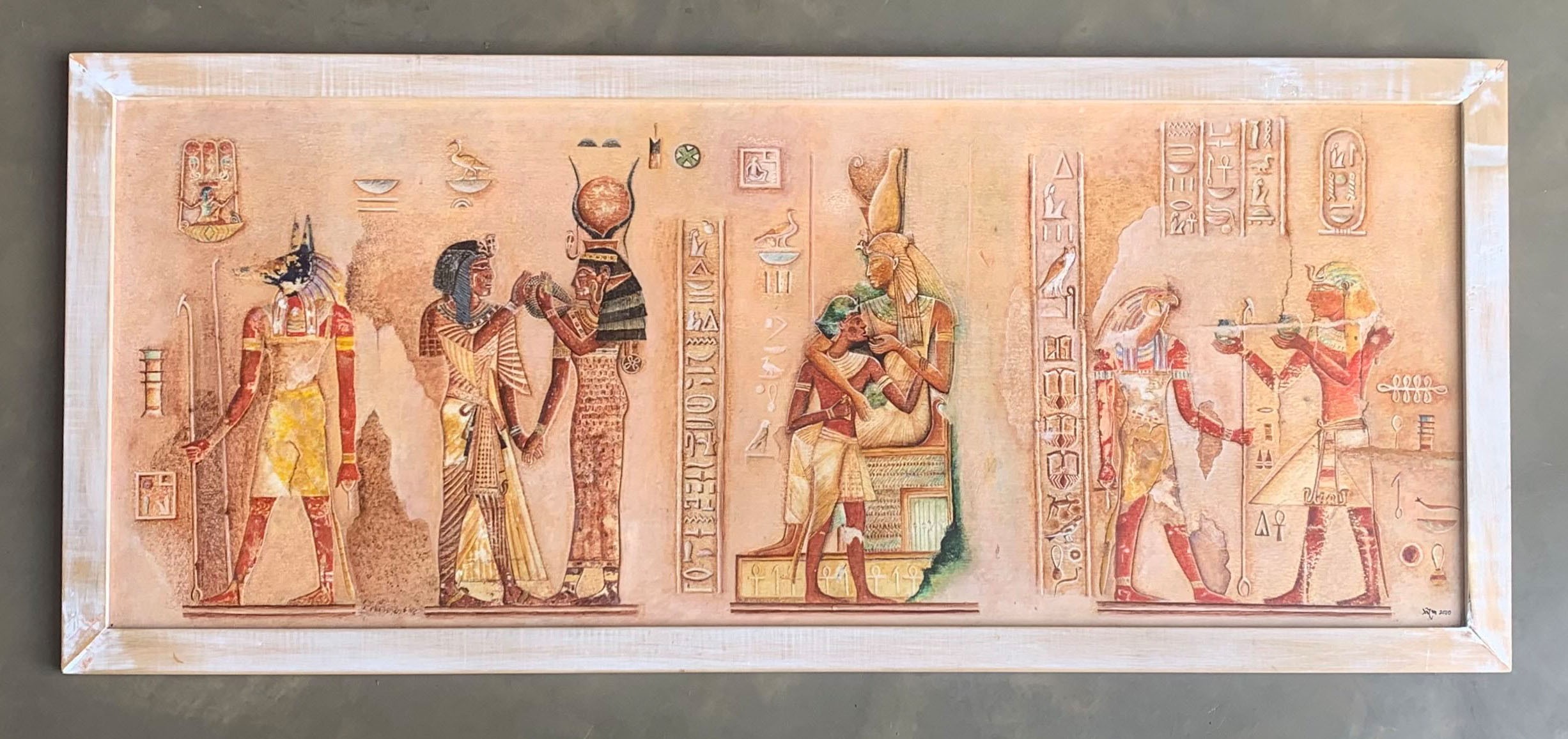Egyptian wall painting by THILAKA KASTHURISINGHE