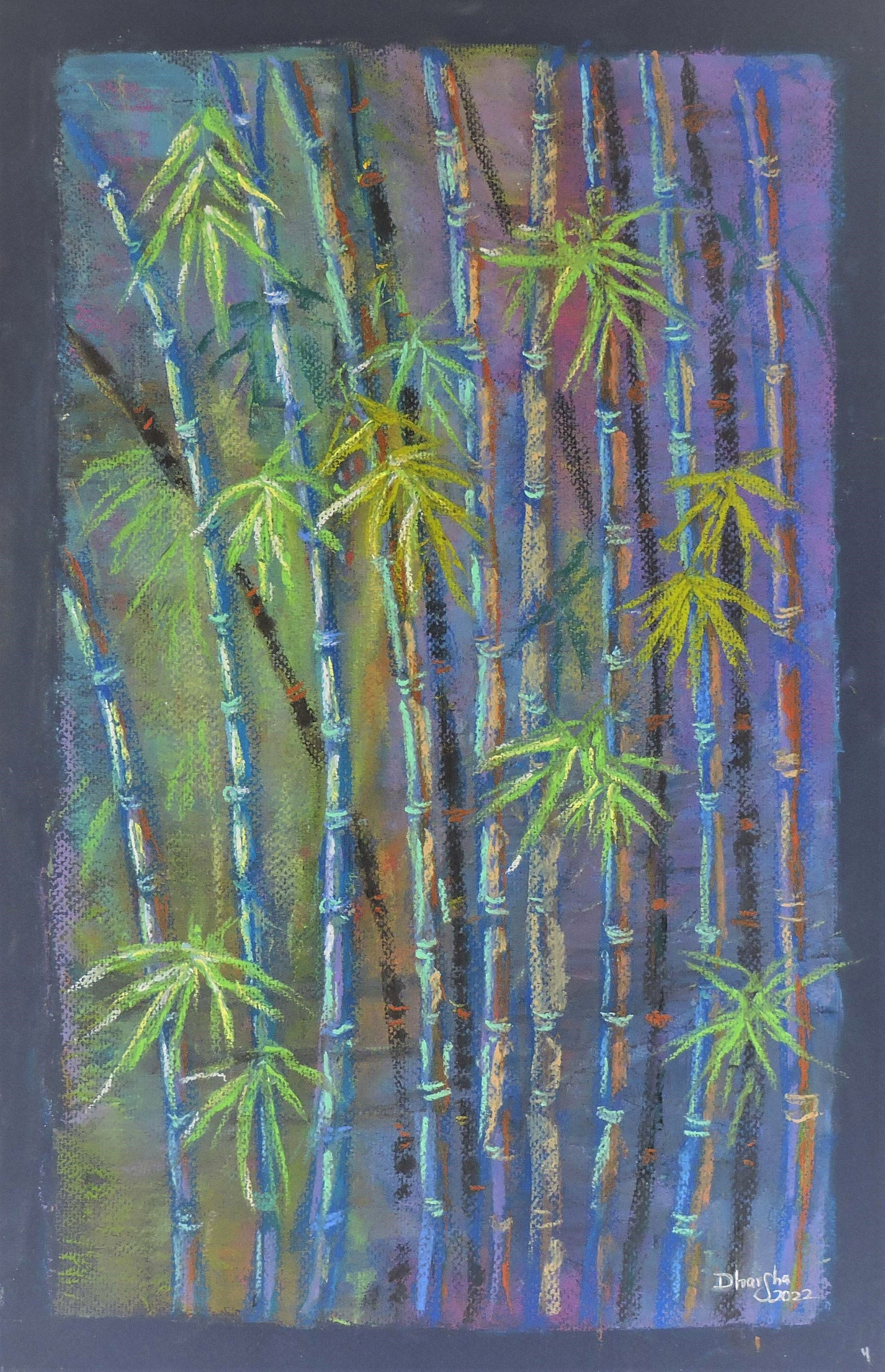 Blue bamboo by Dharsha Samarasinha