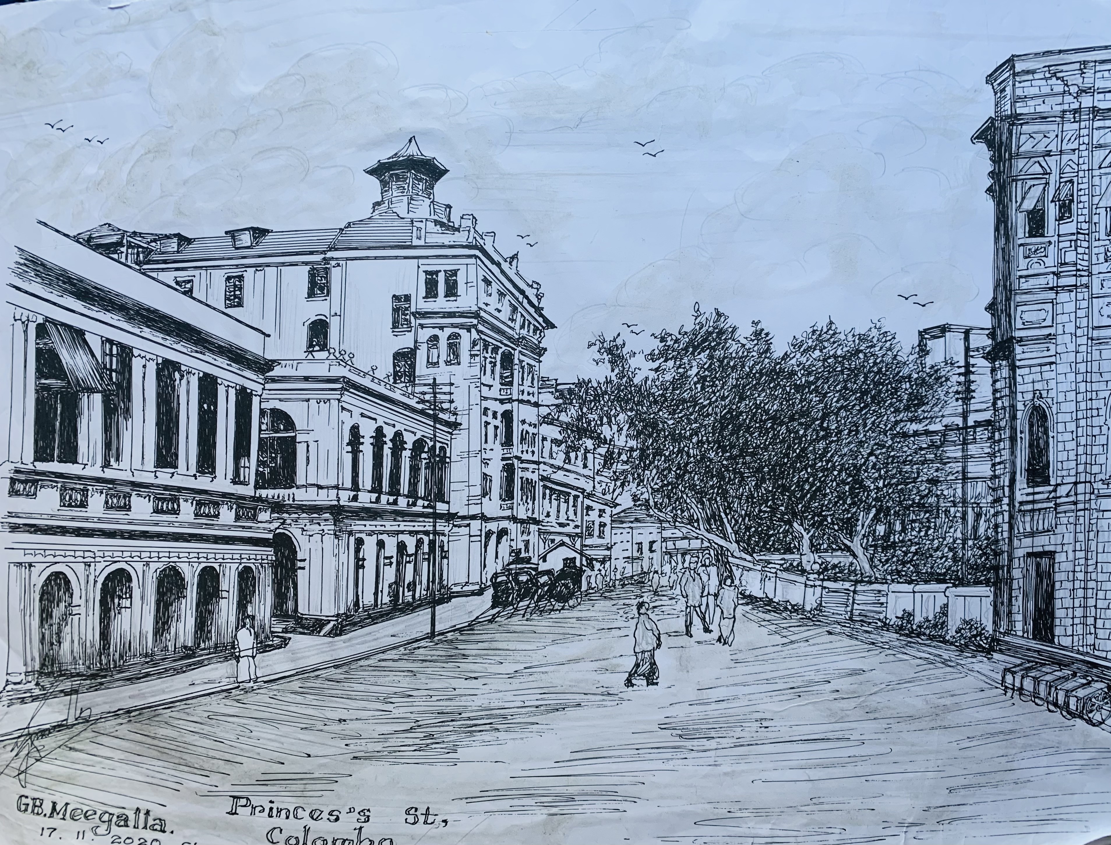 Old Ceylon, Colombo City by Gamini Meegalla