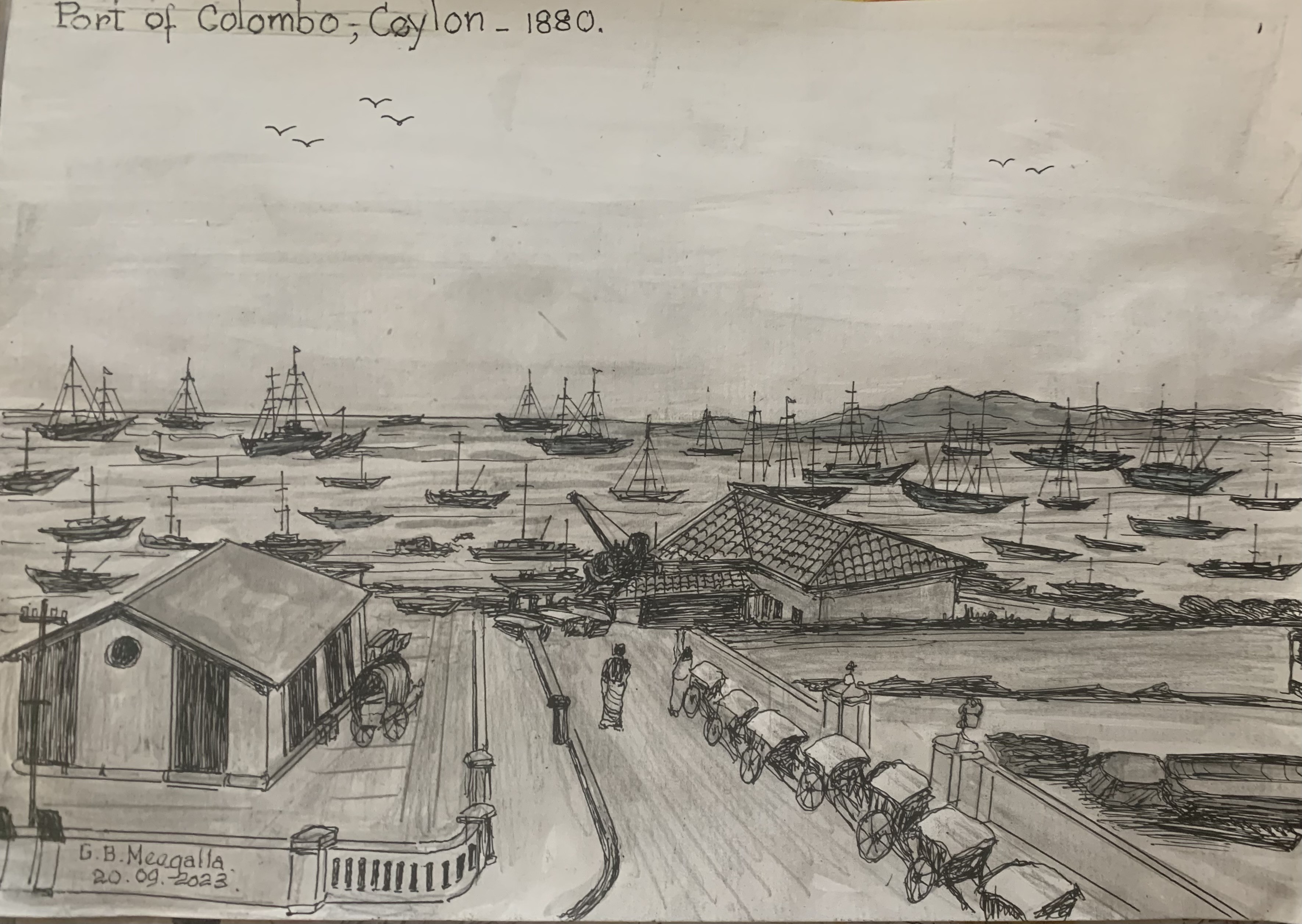 Old Colombo Port by Gamini Meegalla