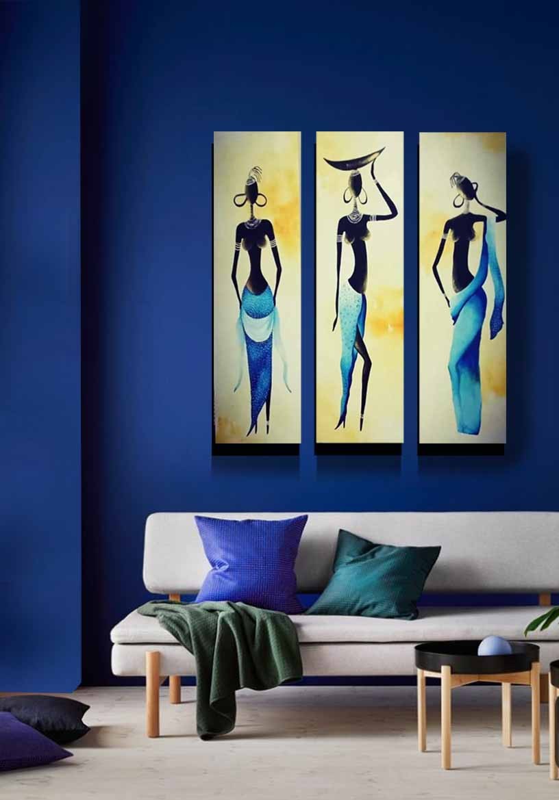African lady - blue by Chammi Dineshika