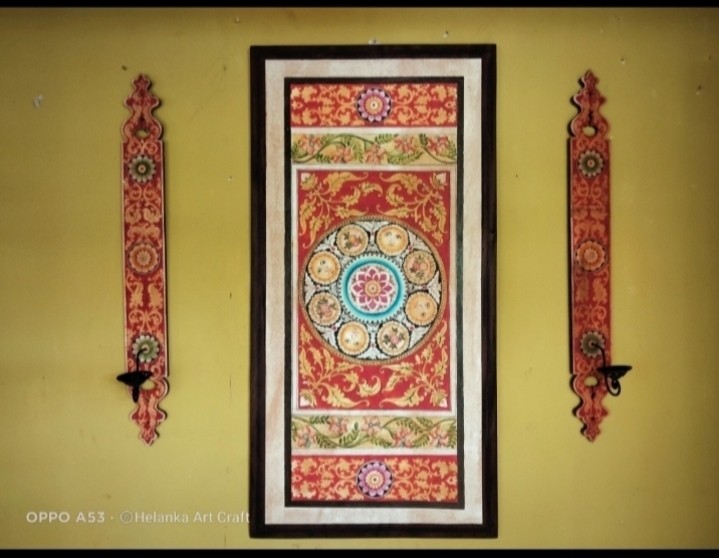 Traditional Civilian Temple Art by W.A.P.  Saman Kumara