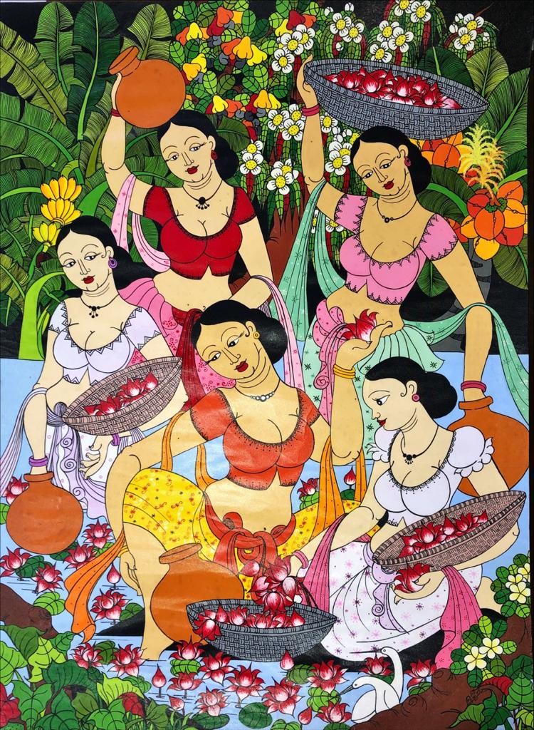 Ladies With Waterlily by Sudeepa Priyadarshani