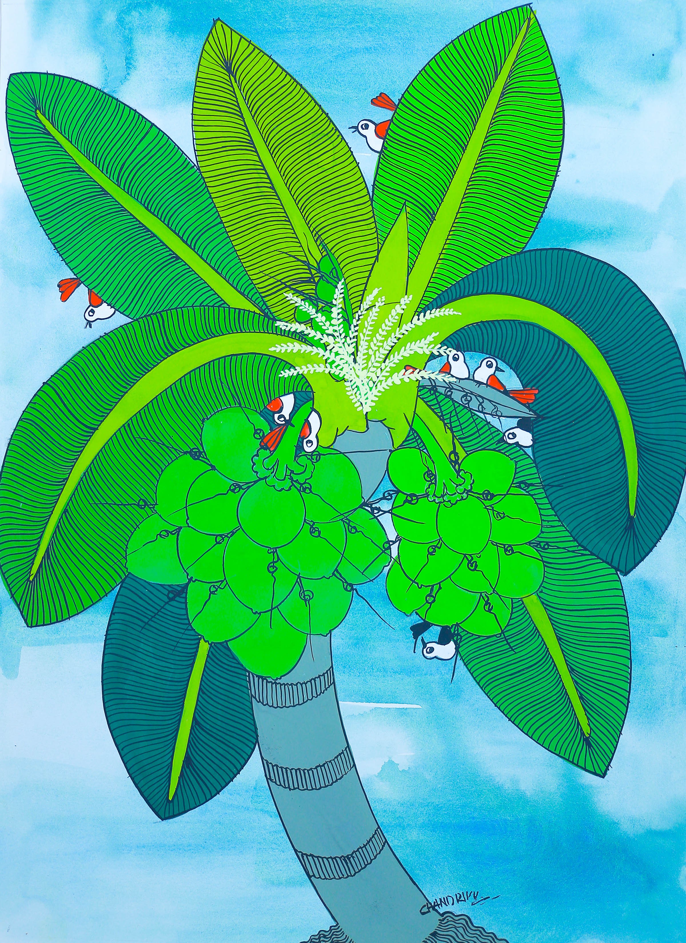 Coconut tree by Chandrika Shiromani